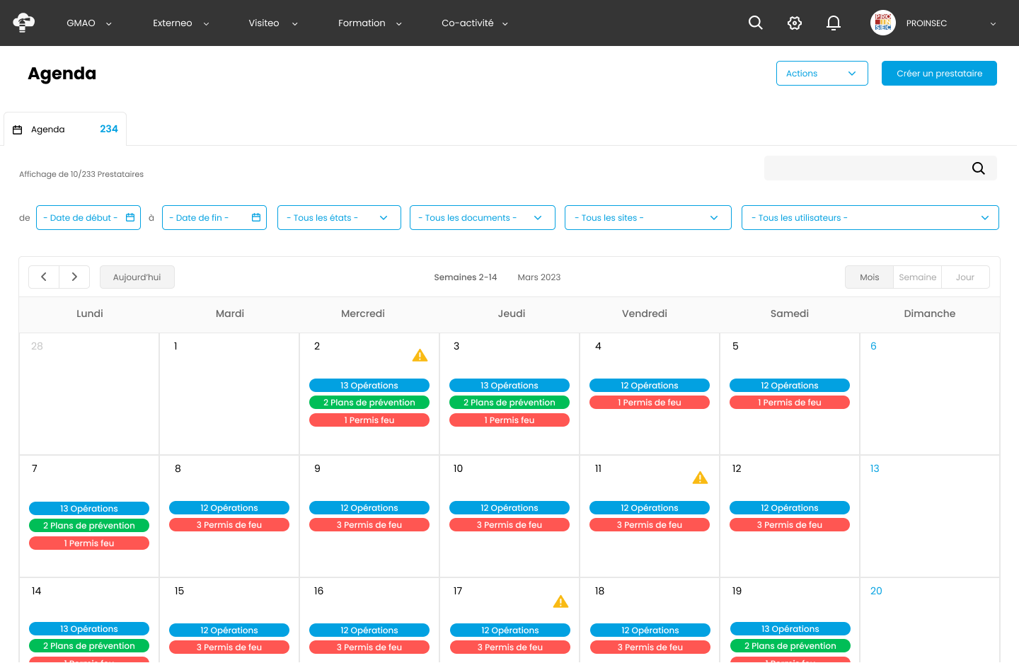 ACTIVEO module digital pour le suivi des plans de prévention et permis feu